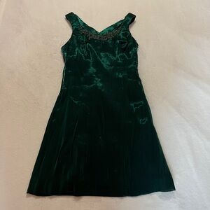 Green Handmade Embroidered Dress (not by me)